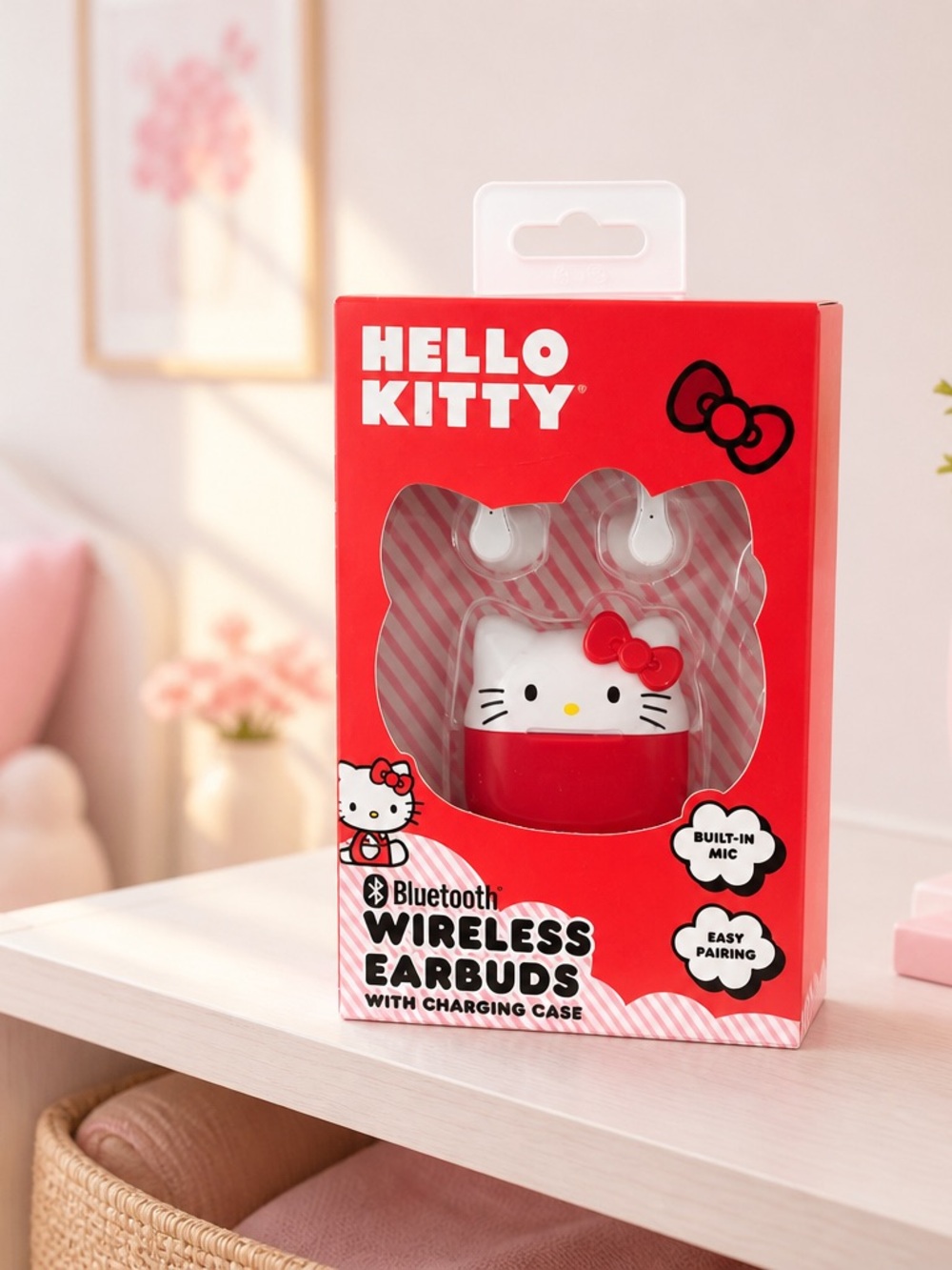 Hello Kitty Bluetooth Wireless Earbuds with Charging Case
